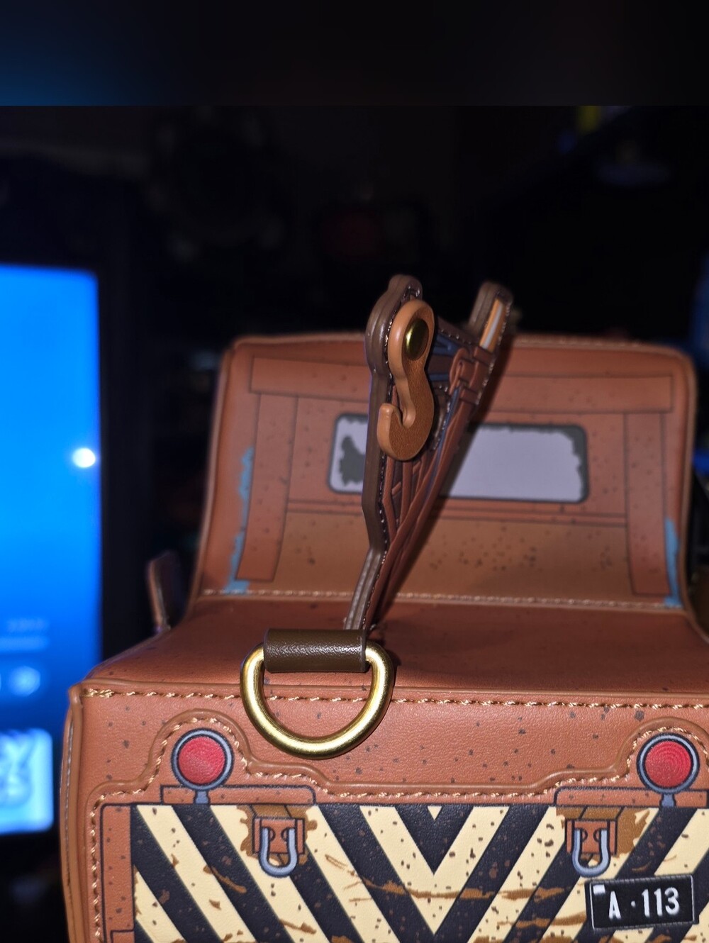 Loungefly Disney Pixar Cars 20th Anniversary Mater Figural Crossbody Bag - Picture 3 of 10